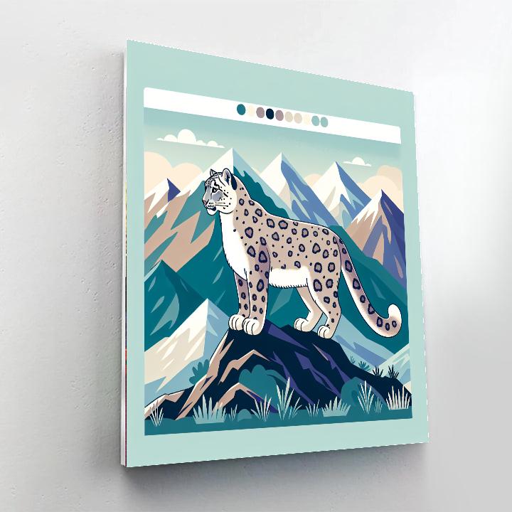 Mystic Mountains With Snow Leopard Paint By Numbers Kits
