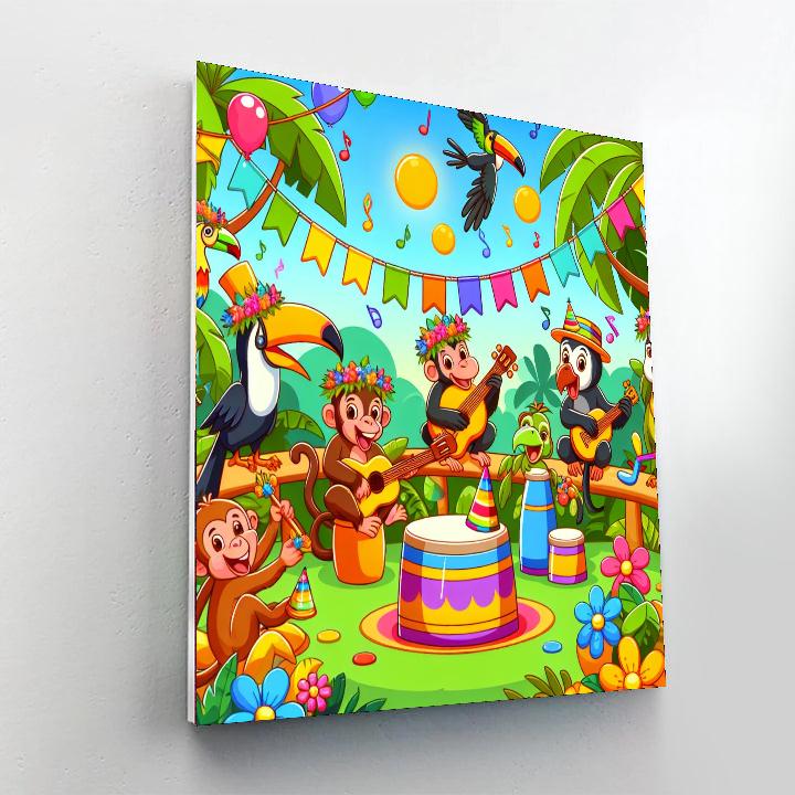 Festive Jungle Party Painting Number Kit