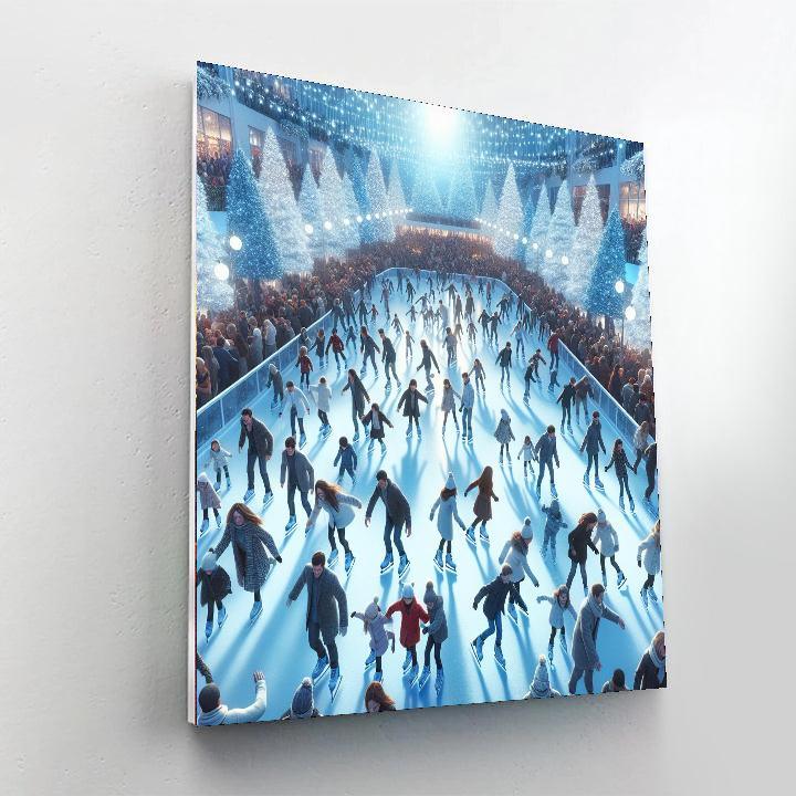 Glistening Ice Skating Rink Numbered Painting Kits