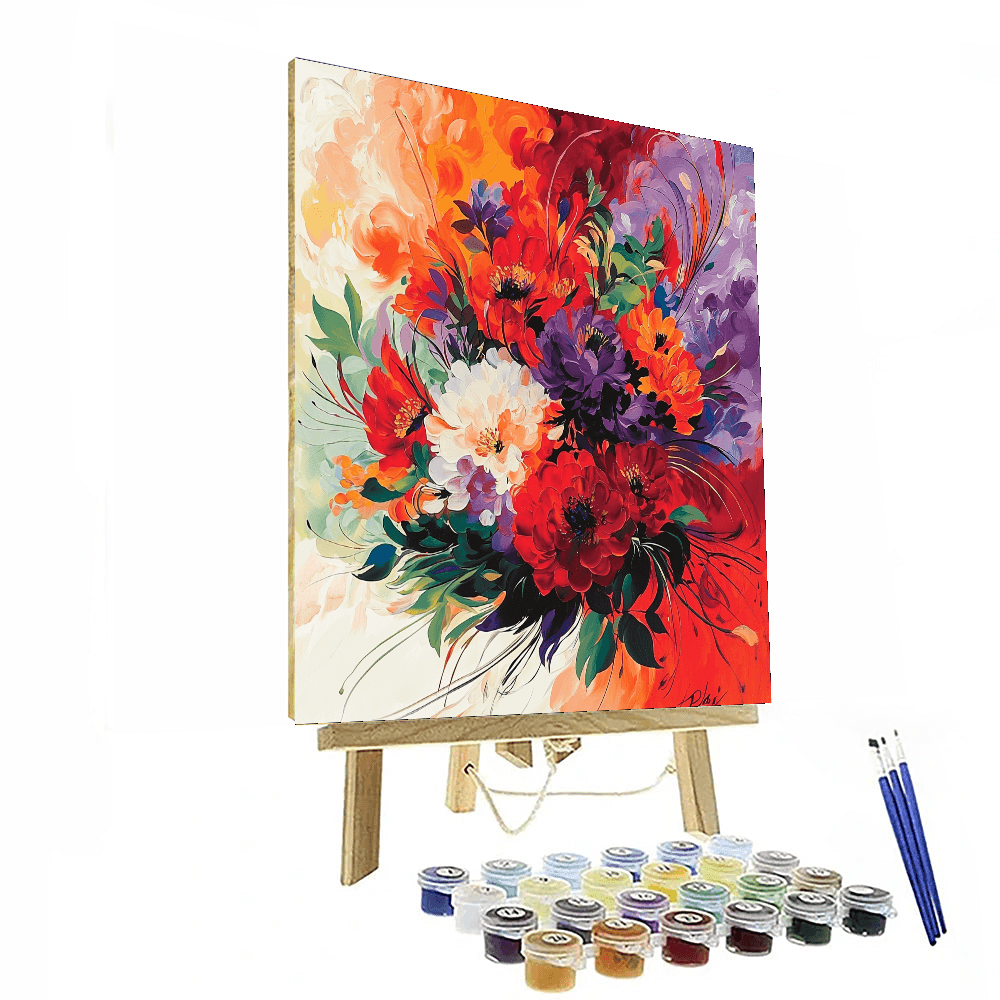 Dali Inspired Surreal Floral Fantasy  Painting By Numbers Kit