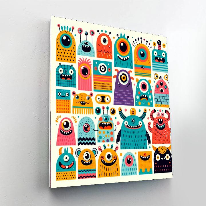 Silly Monster Mania Numbered Painting Kits