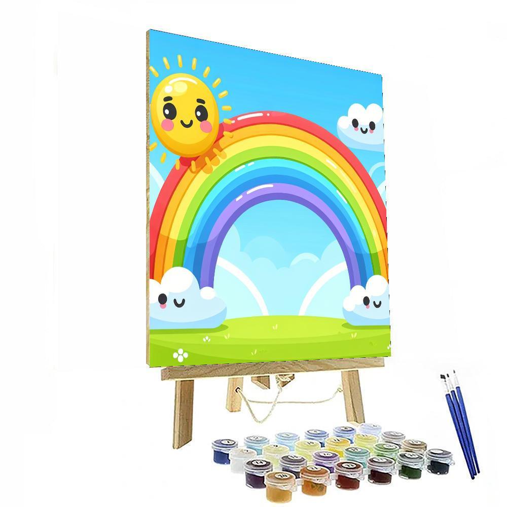 Happy Rainbow Adventure Paint By Numbers Art