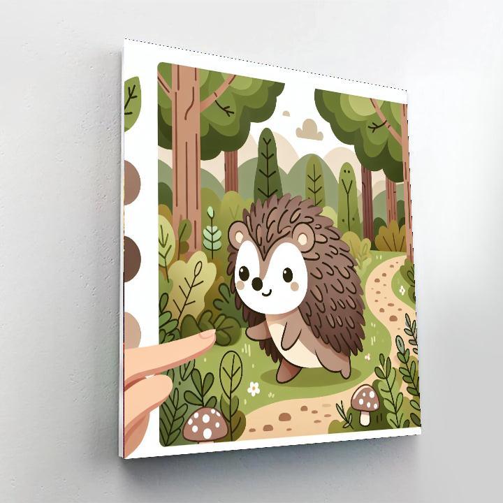 Cute Little Hedgehog Journey Paint By Number