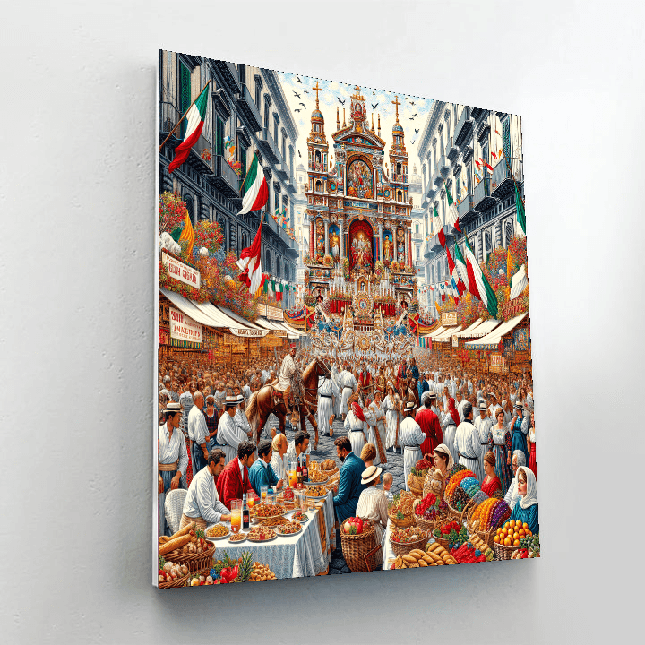 Feast Of San Gennaro - Italy Number Painting