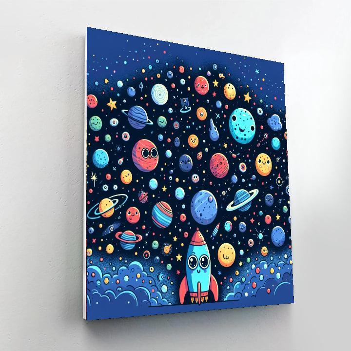 Colorful Galaxy Exploration Paint By Color