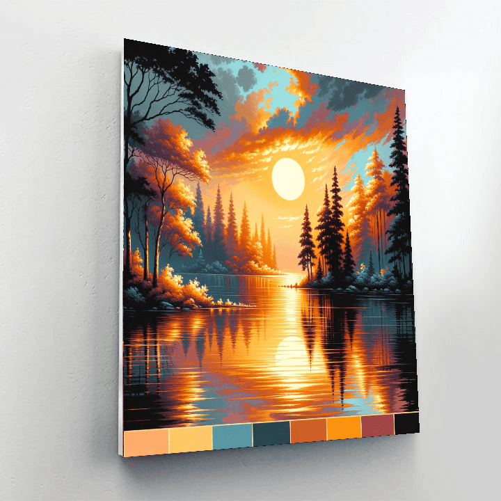 Summer Sunset Reflections Paint By Numbers Kits