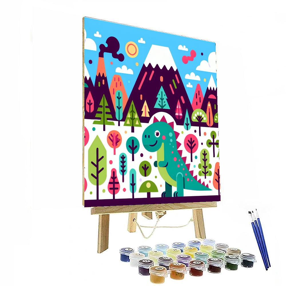 Prehistoric Party Paint By Numbers Art