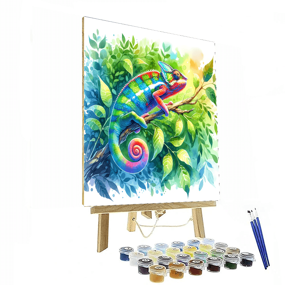 Curious Chameleon - DIY Painting By Numbers Kit