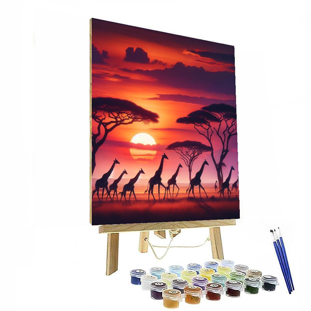 Sunset Savannah Soiree Painting By Numbers Kit