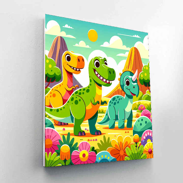 Dino Friends Adventure DIY Paint By Numbers