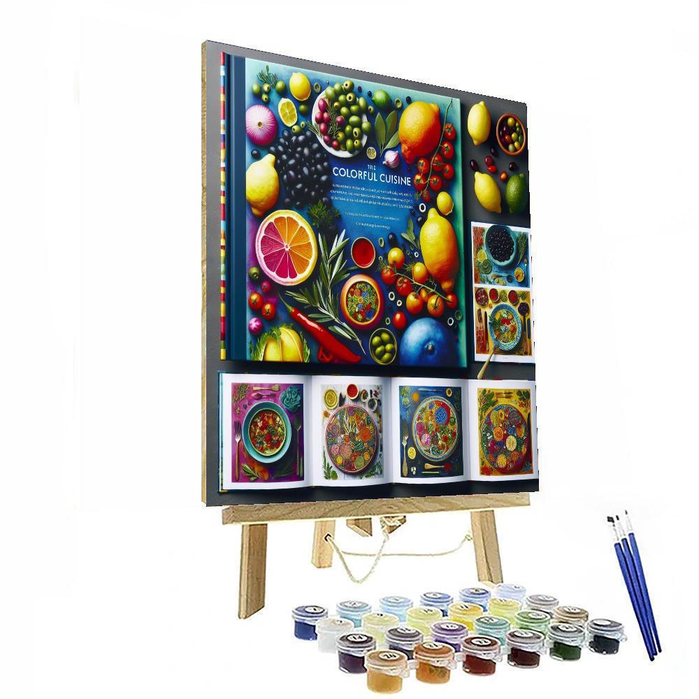 Mediterranean Feast Cookbook Paint By Number