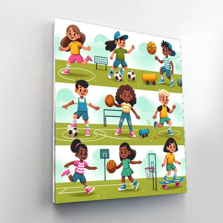 Sporty Adventure Squad Paint By Numbers