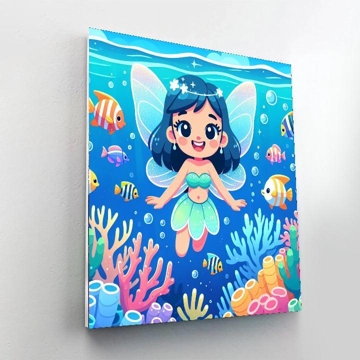 Underwater Fairy Adventure Painting Number Kit