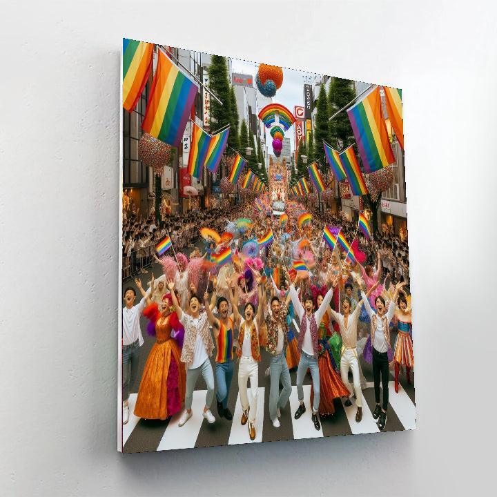 Tokyo Rainbow Pride DIY Paint By Numbers