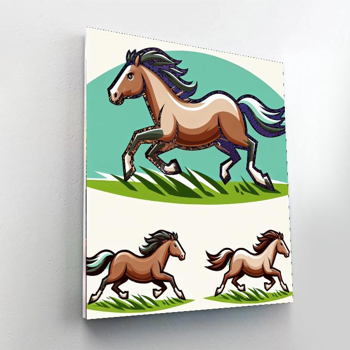Galloping Wild Horses Paint By Numbers Art