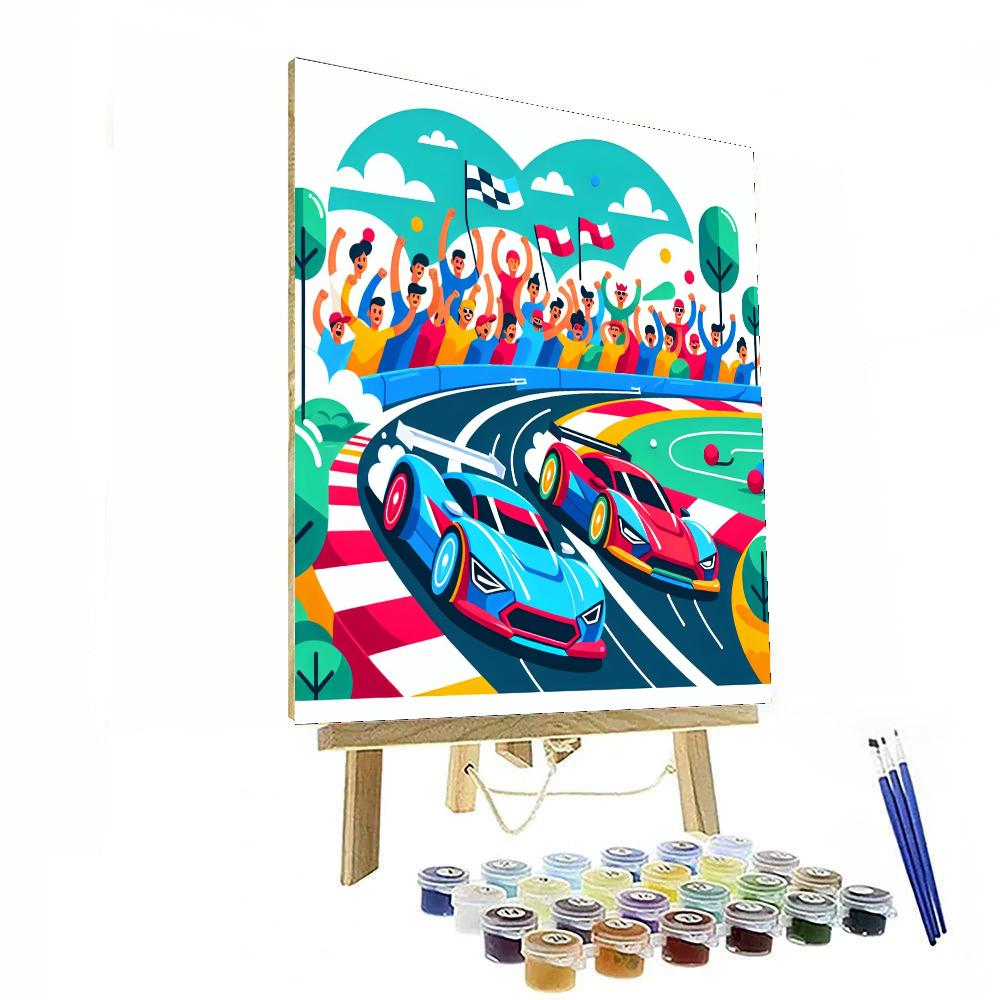 Racing Cars Rally Paint By Number