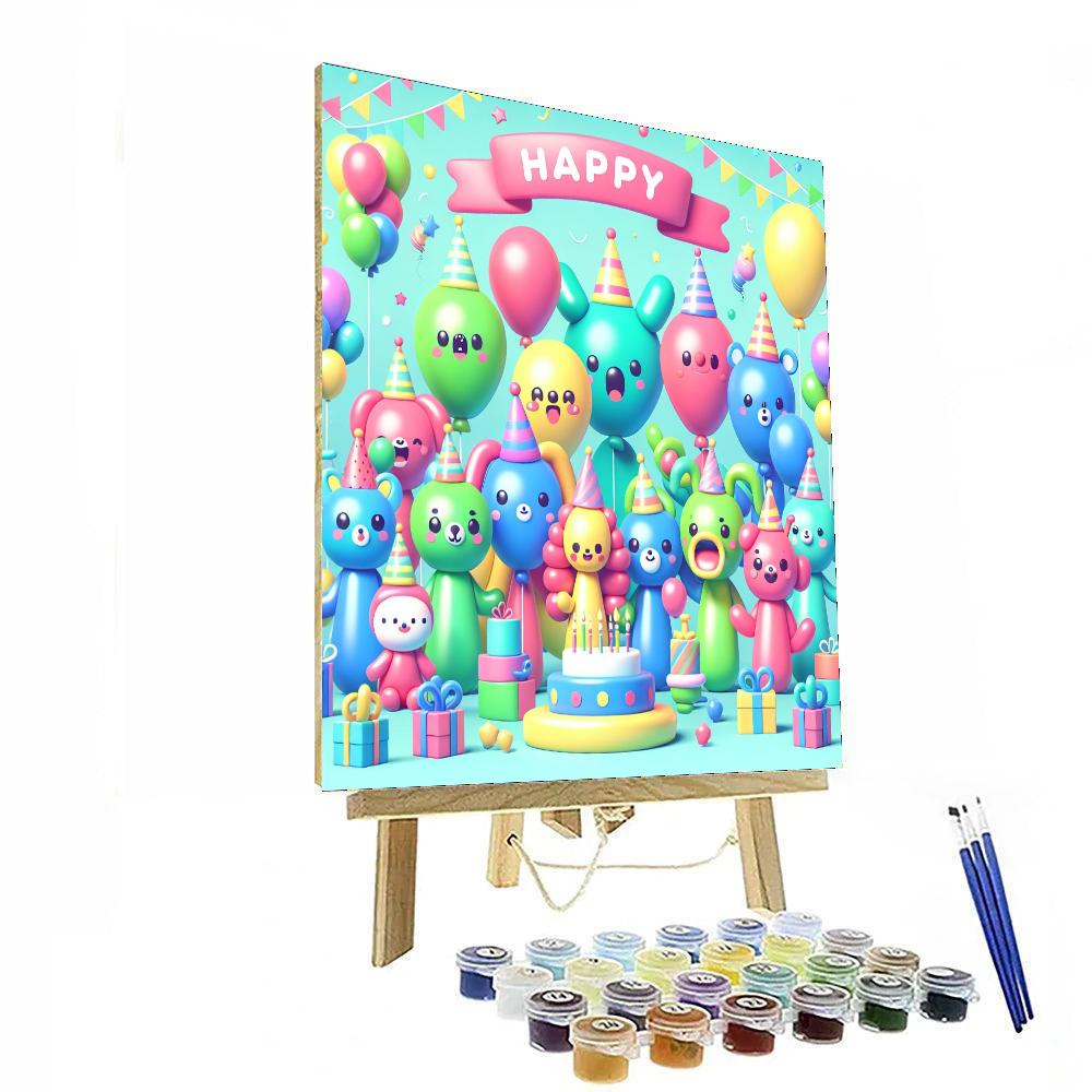 Brilliant Balloon Animals Painting By Numbers Kit