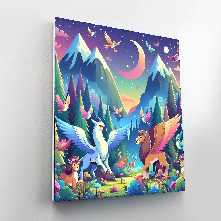 Mystical Mountain Forest Painting By Numbers Kit