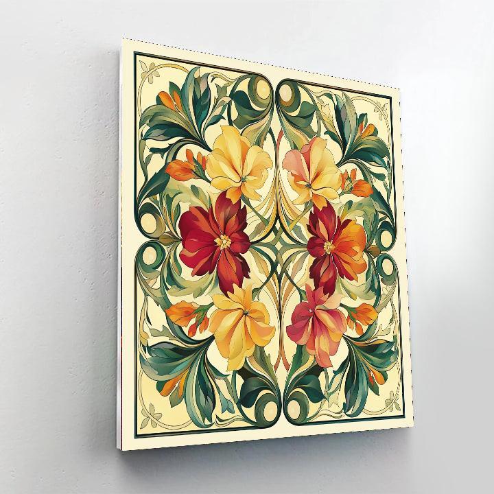 Alphonse Mucha Inspired Serene Symmetry  Painting Number Kit