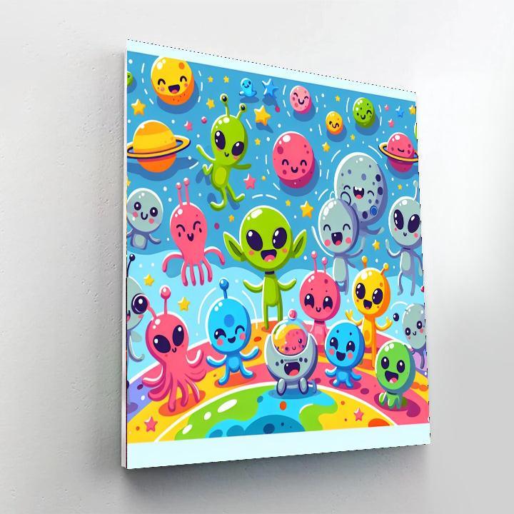 Adventure With Space Aliens Painting Number Kit