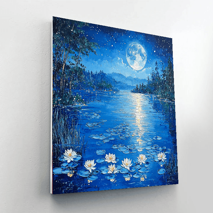Claude Monet Inspired Lunar Reflections  Paint By Numbers