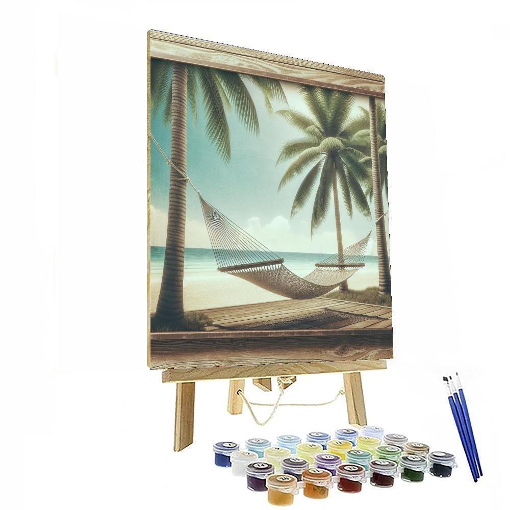 Dreamy Beachside Hammock DIY Paint By Numbers