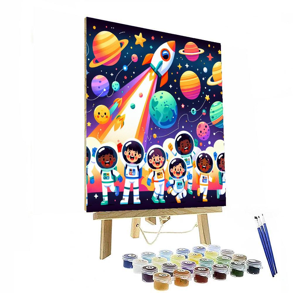 Dreamy Space Adventures Number Painting