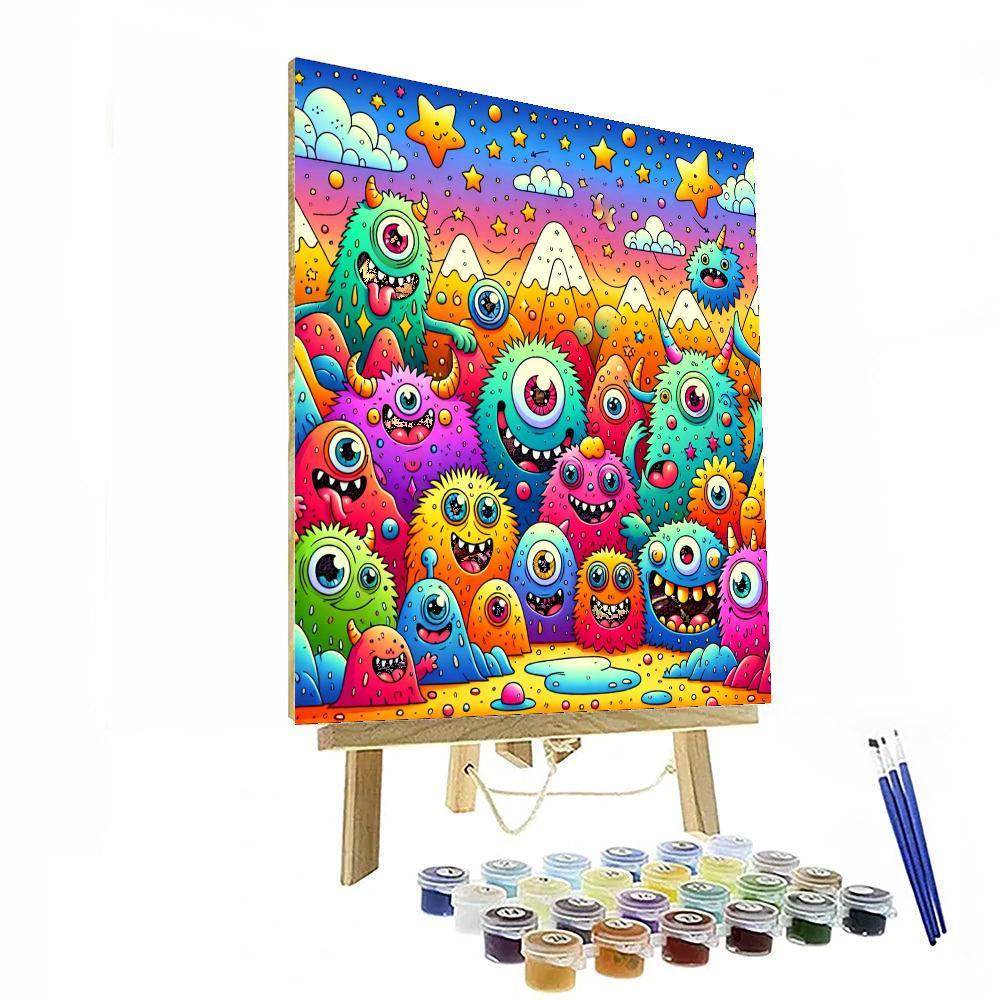 Fun Monster Friends Paint By Number