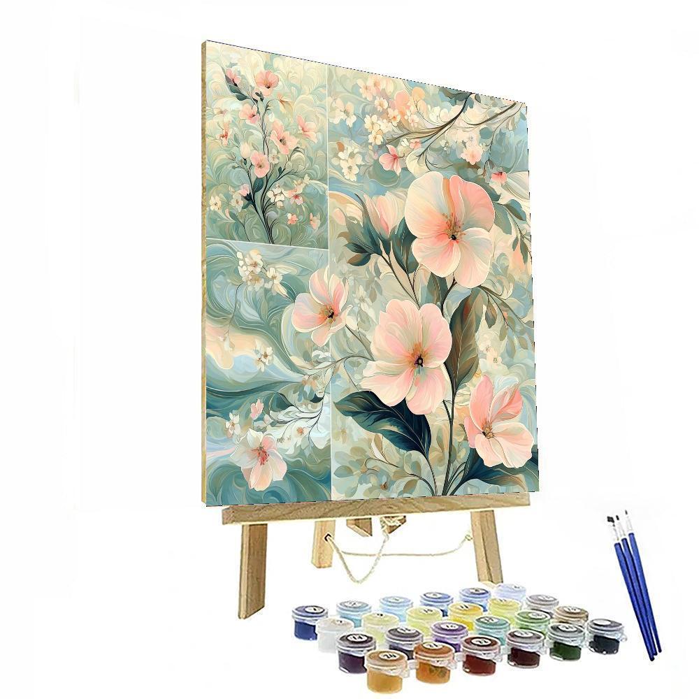 Alphonse Mucha Inspired Botanical Medley  DIY Paint By Numbers
