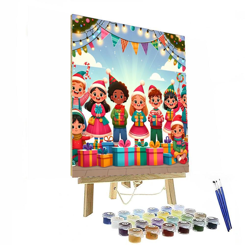 Happy Holiday Painting Number Kit