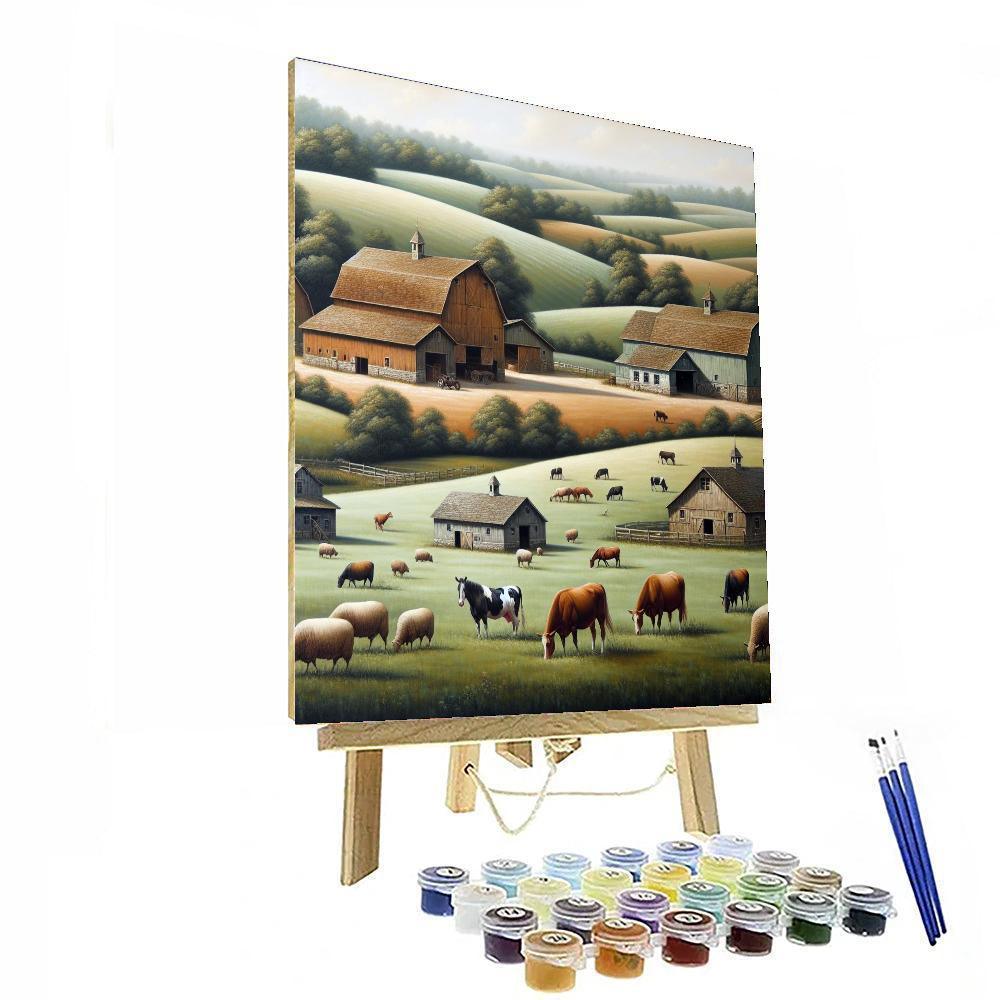 Peaceful Country Farm Paint By Numbers Kits