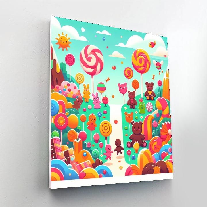 Candyland Fantasy World Paint By Numbers Art