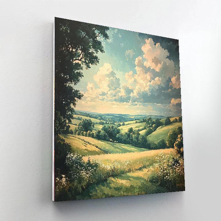 Thomas Gainsborough Inspired Idyllic Countryside Serenade  Paint By Color