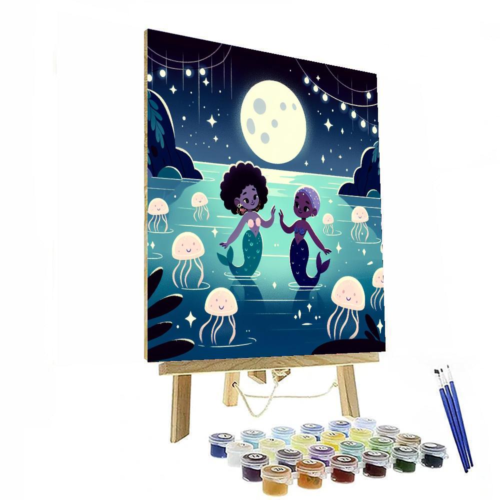 Moonlit Mermaid Dance Paint By Color
