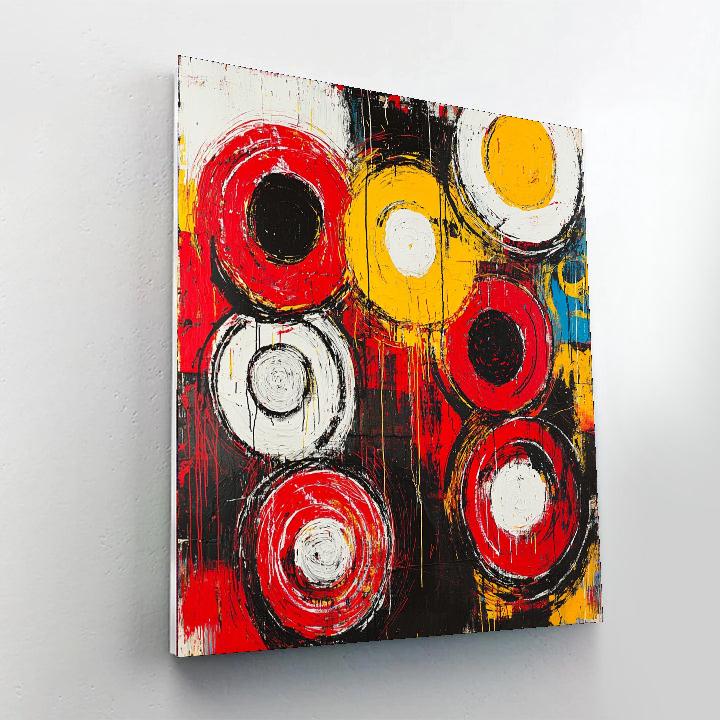 Jean-Michel Basquiat Inspired Circles Of Influence  Paint By Numbers