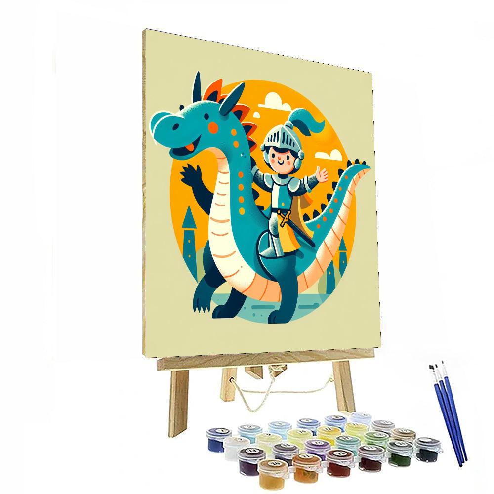 Dragon Knight's Tale Paint By Numbers Art
