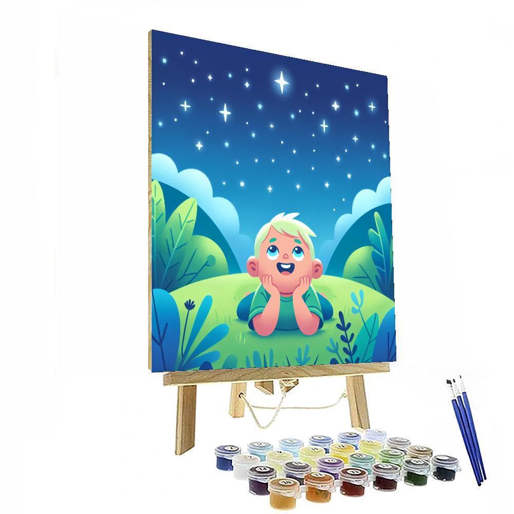 Dreamy Star Gazing Number Painting