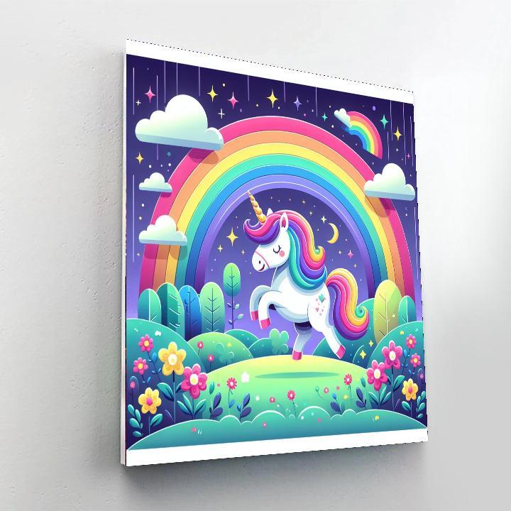 Rainbow Unicorn Realm Painting By Numbers Kit