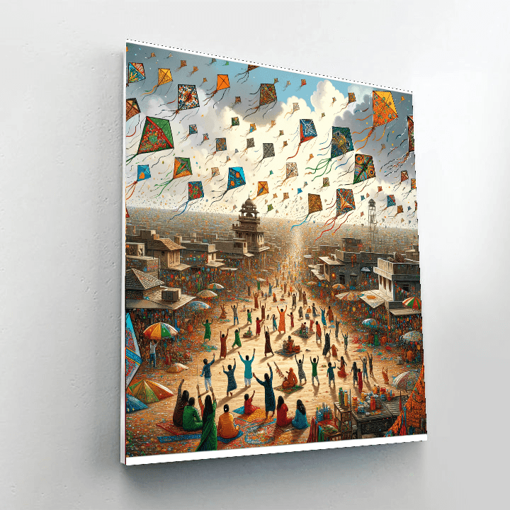 Makar Sankranti Kite Festival - India Numbered Painting Kits