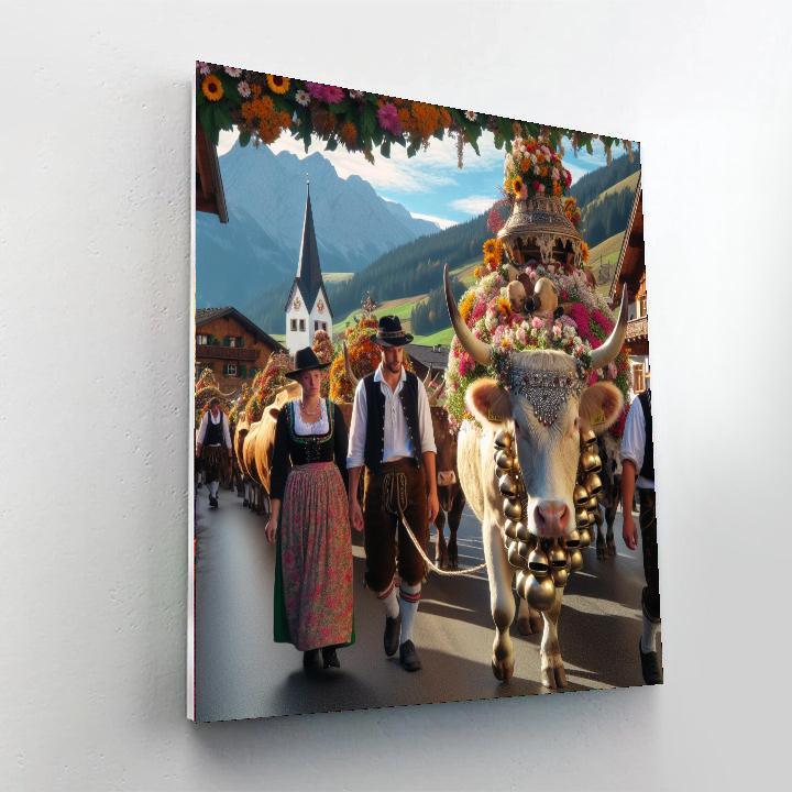 Almabtrieb Cattle Drive - Austria Paint By Numbers