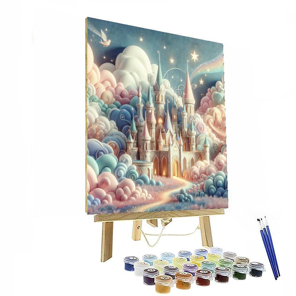 Mystical Castle In The Clouds Painting Number Kit