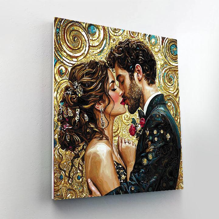 Gustav Klimt Inspired Golden Aura  Paint By Color