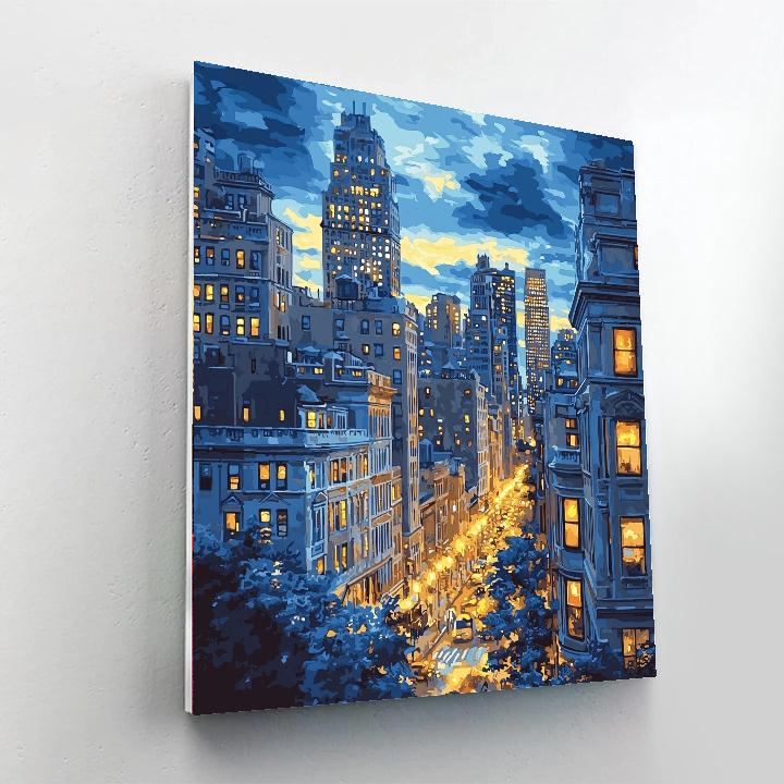 Edward Hopper Inspired Chic Metropolitan Nights  Paint By Numbers