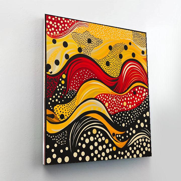 Yayoi Kusama Inspired Hypnotic Waves  DIY Paint By Numbers