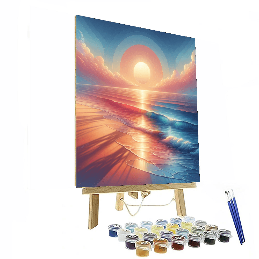 Ocean Waves At Dusk Numbered Painting Kits