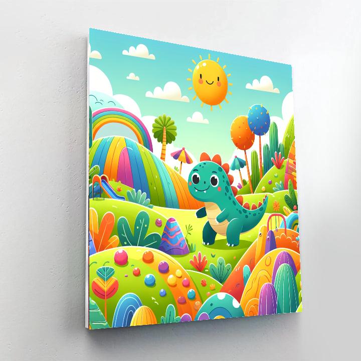 Dino Friends On A Quest Paint By Numbers Kits