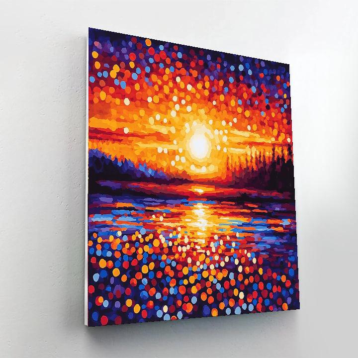 Georges Seurat Inspired Ember's Glow  Numbered Painting Kits