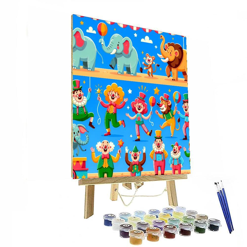 Bright And Colorful Circus Numbered Painting Kits