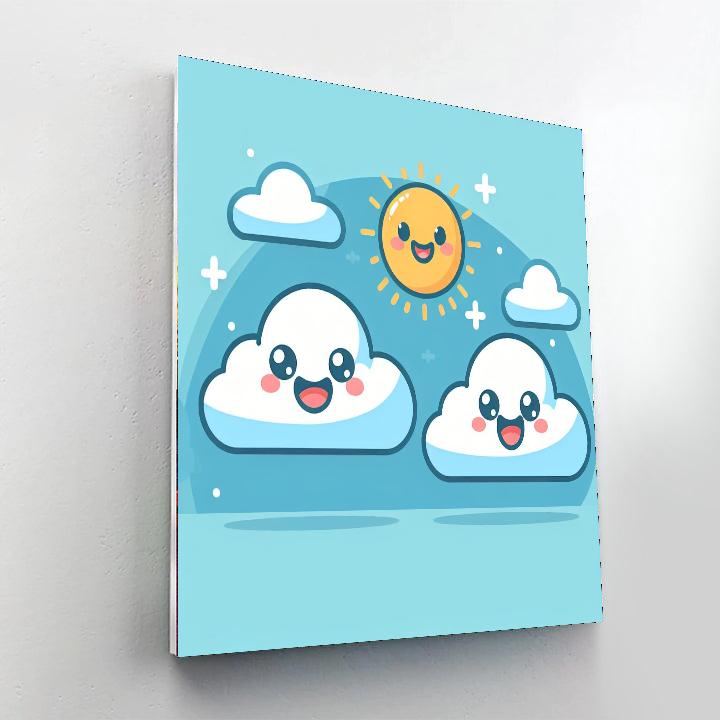 Laughing Clouds Number Painting