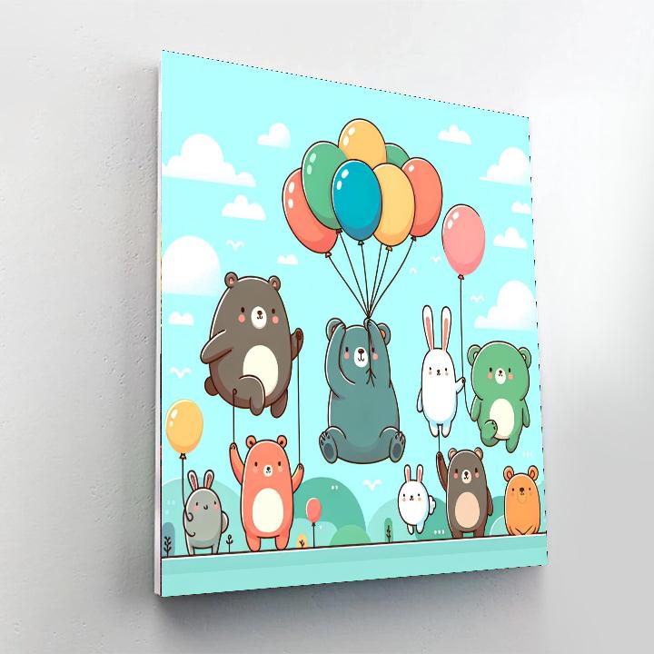 Floating Balloon Adventure Painting By Numbers Kit